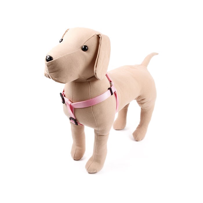 Great & Small Classic Plain Dog Harness Pink