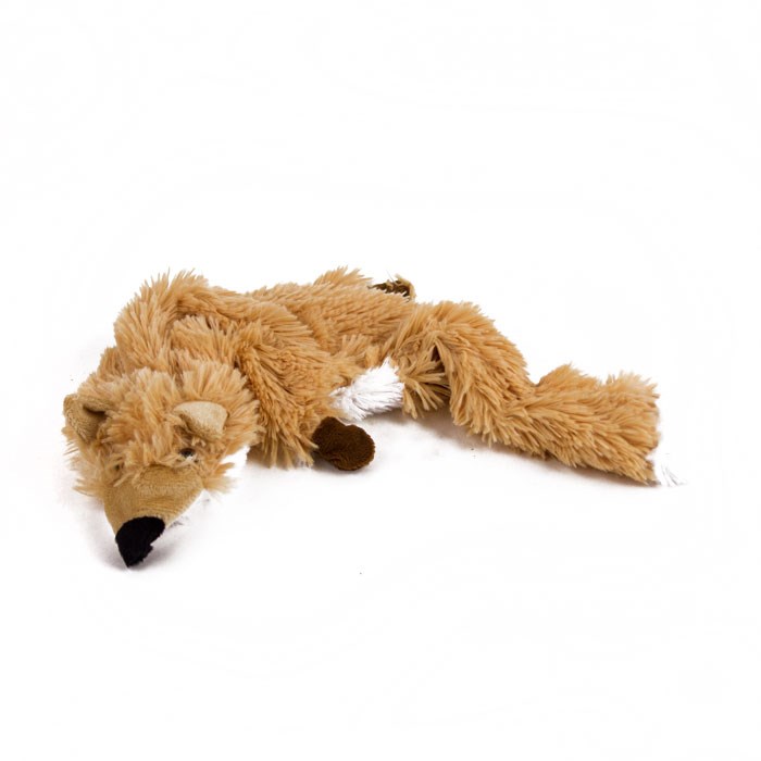 Great & Small Plush Flat Fox Dog Toy