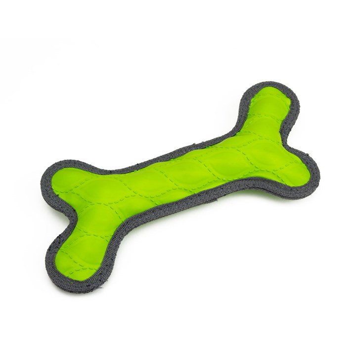 Great & Small Tough Toy Green Bone Dog Toy