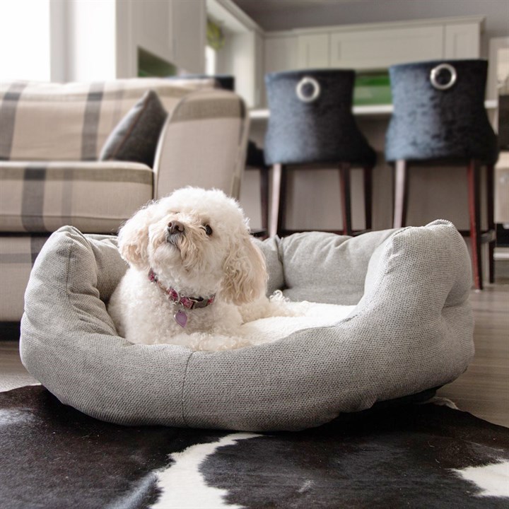 Great & Small Fibre Slumber Dog Bed Grey