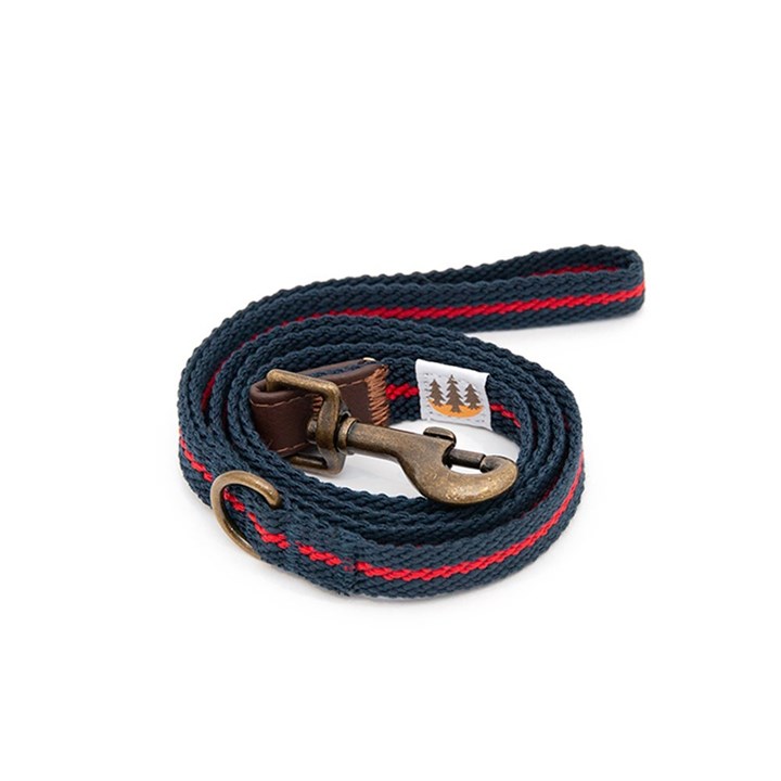 Great & Small Country Woven Dog Lead Blue/Red