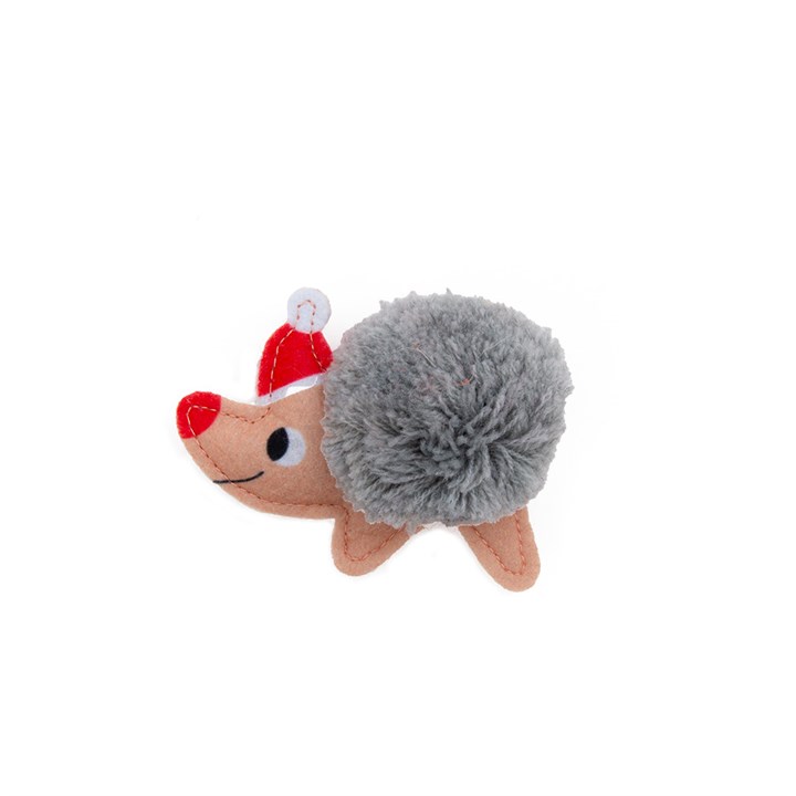 Great & Small Christmas Hedgehog Pompom Cat Toy