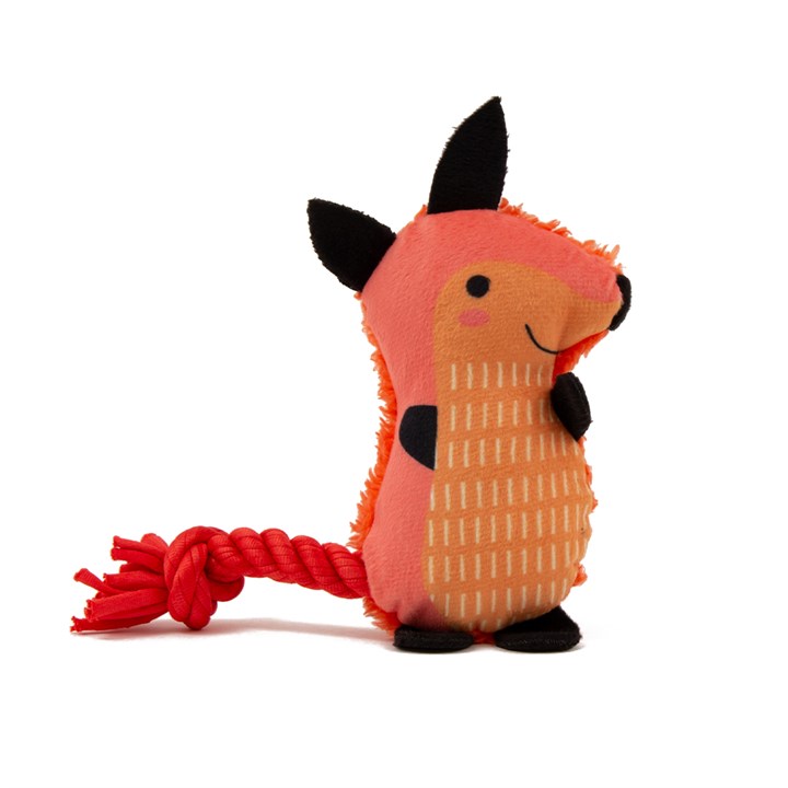 Great & Small Little&Lively Fox with Rope Dog Toy