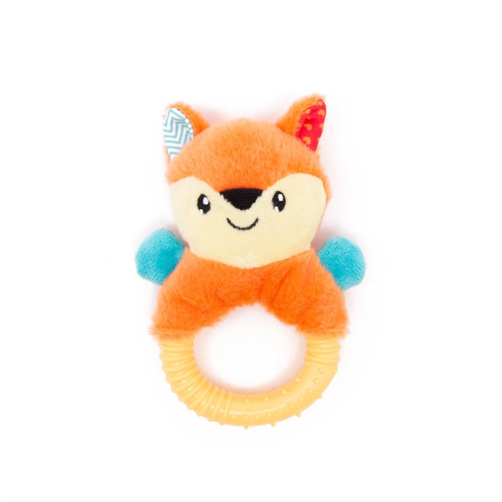 Great & Small Little&Lively Soft Fox & TPR Ring Dog Toy