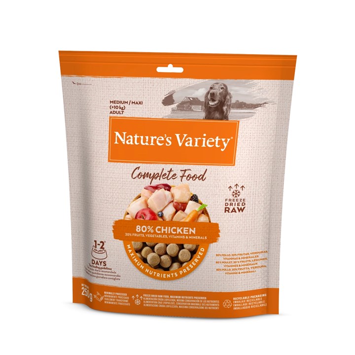 Natures Variety Freeze Dried Complete Dog Food Chicken 250g