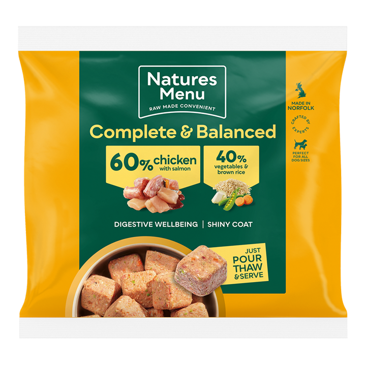 Natures Menu 60/40 Chicken with Salmon Nuggets 1kg Raw Dog Food