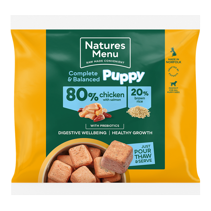 Natures Menu 80/20 Puppy Chicken and Salmon Nuggets 1kg Raw Dog Food