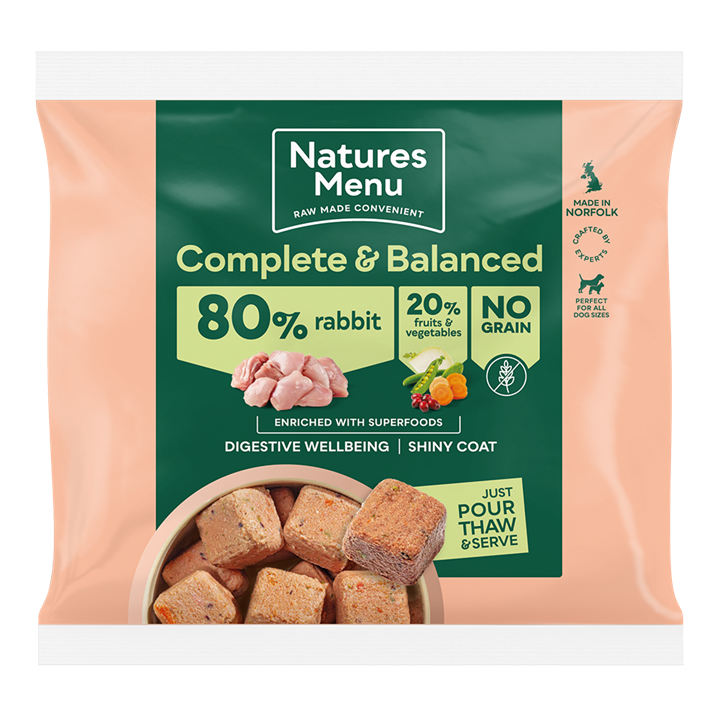 Natures Menu 80/20 Rabbit Nuggets 1kg Raw Dog Food