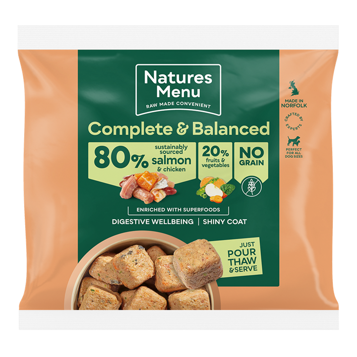 Natures Menu 80/20 Salmon and Chicken Nuggets 1kg Raw Dog Food