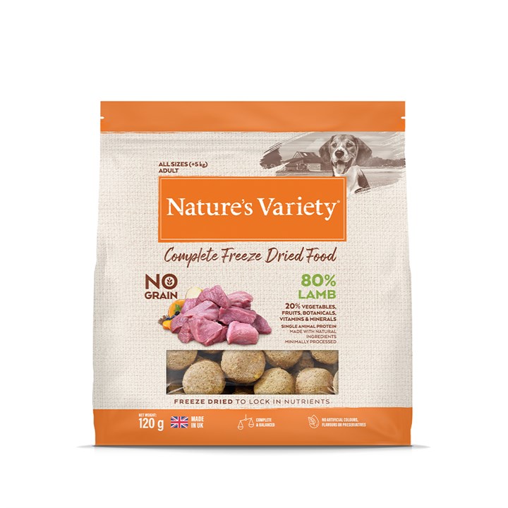 Natures Variety Complete Freeze Dried Dog Food Lamb 120g