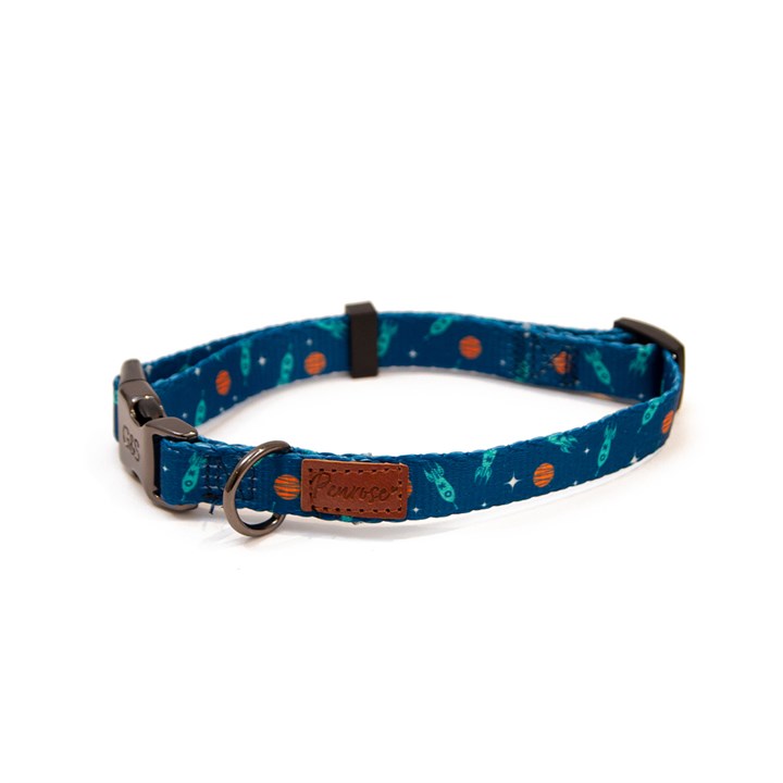 Great & Small Penrose Outer Space Blue Dog Collar