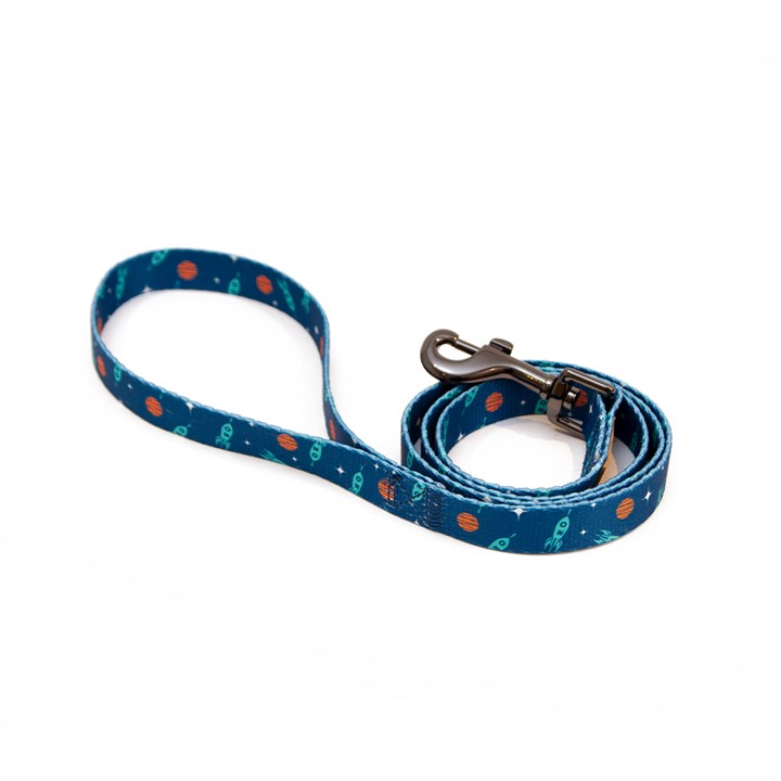 Great & Small Penrose Outer Space Blue Dog Lead