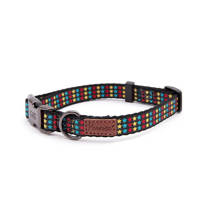 Great & Small Penrose Triple Star Black Dog Collar