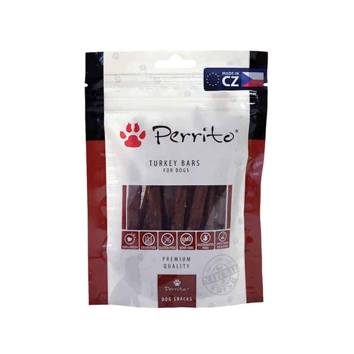 Perrito Turkey Bar Dog Treats 100g