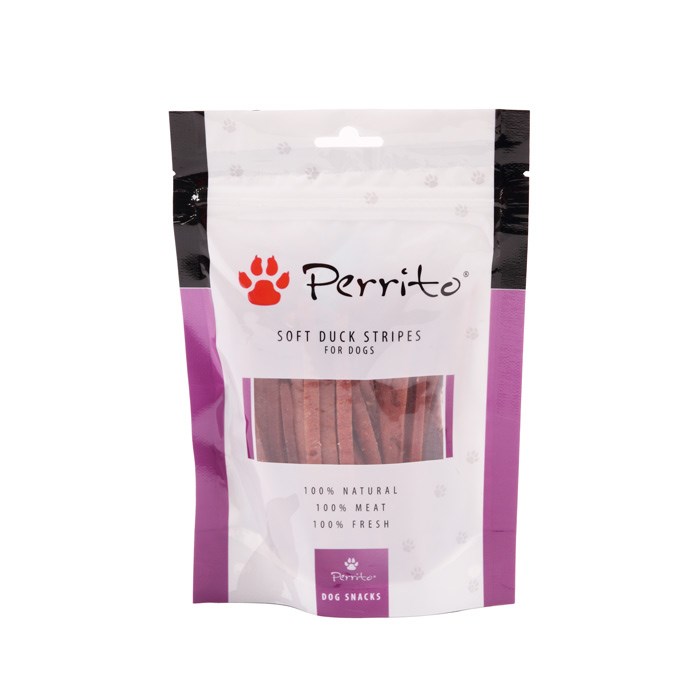 Perrito 100% Soft Duck Stripes Dog Treats 100g