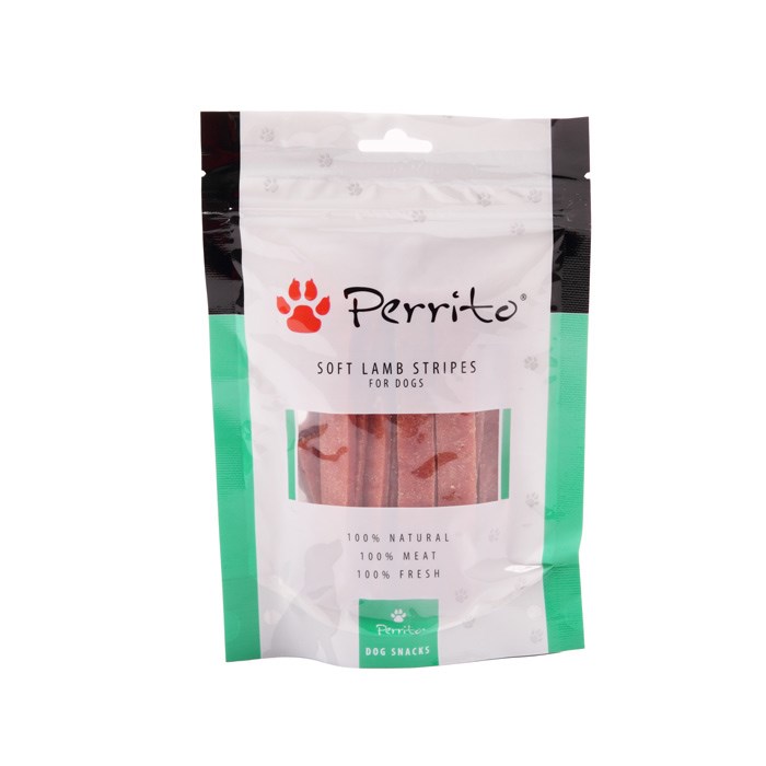 Perrito 100% Soft Lamb Stripes Dog Treats 100g