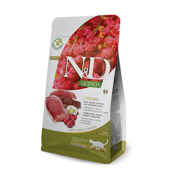 Natural & Delicious Adult Cat Food Quinoa Urinary Duck & Cranberry 1.5KG