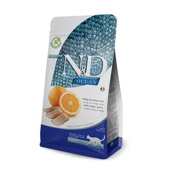 Natural & Delicious Adult Cat Food Ocean Herring & Orange