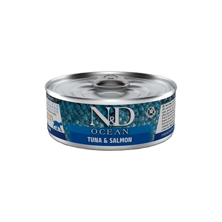 Natural & Delicious Adult Cat Food Ocean Tuna & Salmon 70G