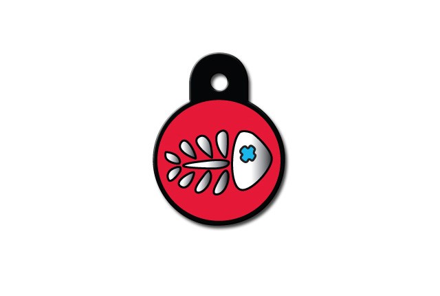 Quick Tag Small Fish Bone Circle ID Tag