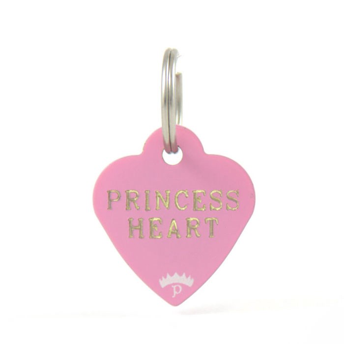 Quick Tag Princess Pink Heart ID Tag