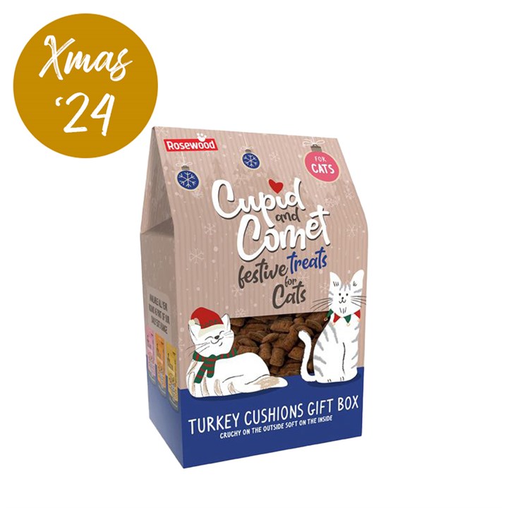 Rosewood Cupid and Comet Turkey Cushions Cat Treats