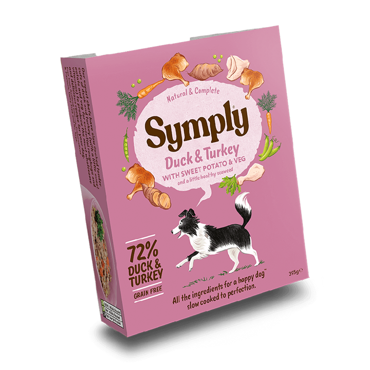 Symply Duck & Turkey Grain Free Adult Wet Dog Food 395g