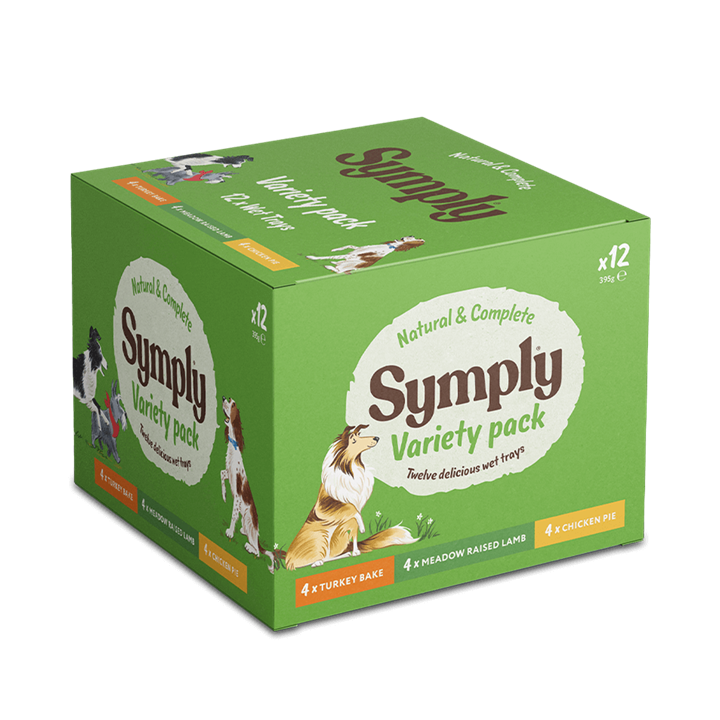 Symply Variety Pack Wet Dog Food 395g x 12