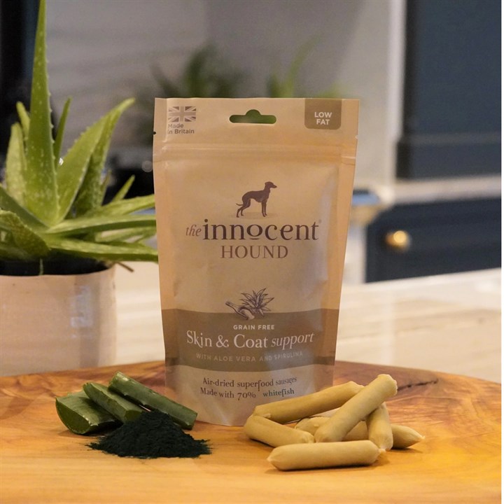 The Innocent Hound Skin and Coat Sausages Dog Treats 120g