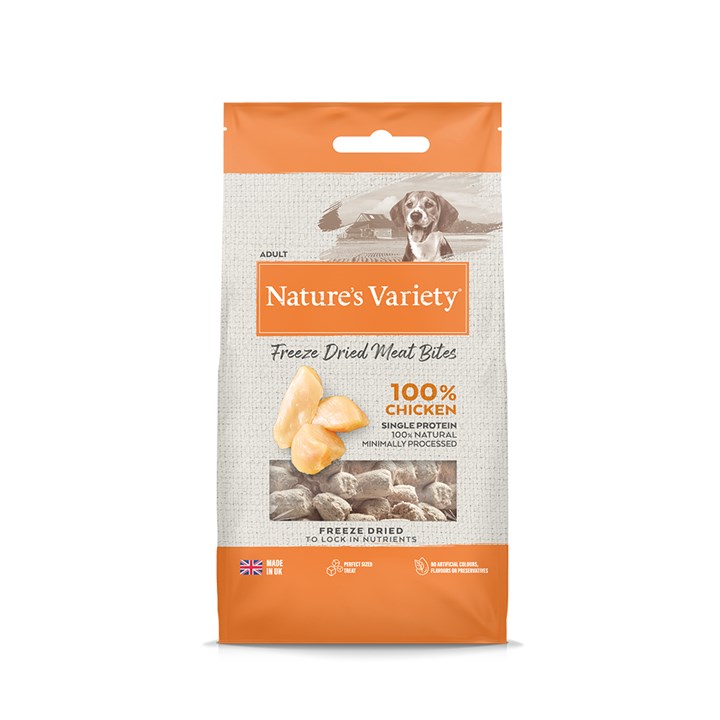 Natures Variety Freeze Dried Meat Bites Chicken 20g