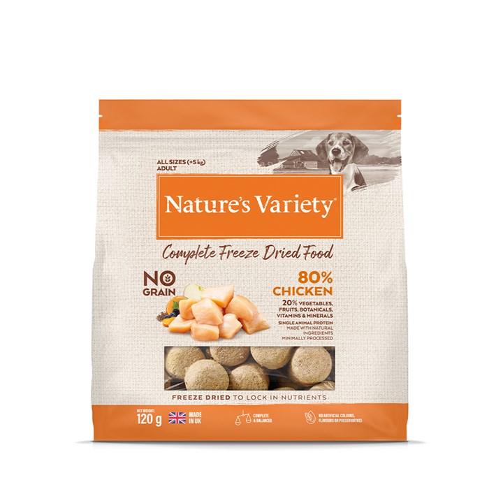 Natures Variety Complete Freeze Dried Dog Food Chicken 120g